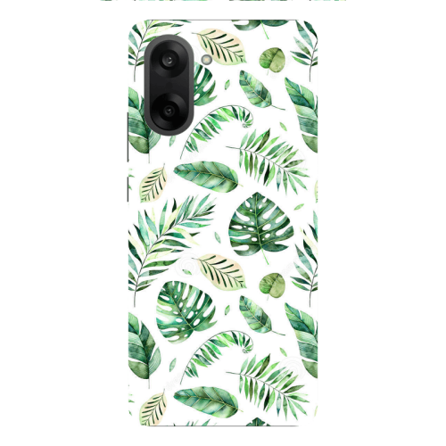 Oneplus Nord CE 5 Green laves 2 Transparent Silicone TPU Θήκη